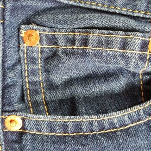 Levi's straight jeans 32 x 34 dark vintage wash jeans button fly - Picture 5 of 8